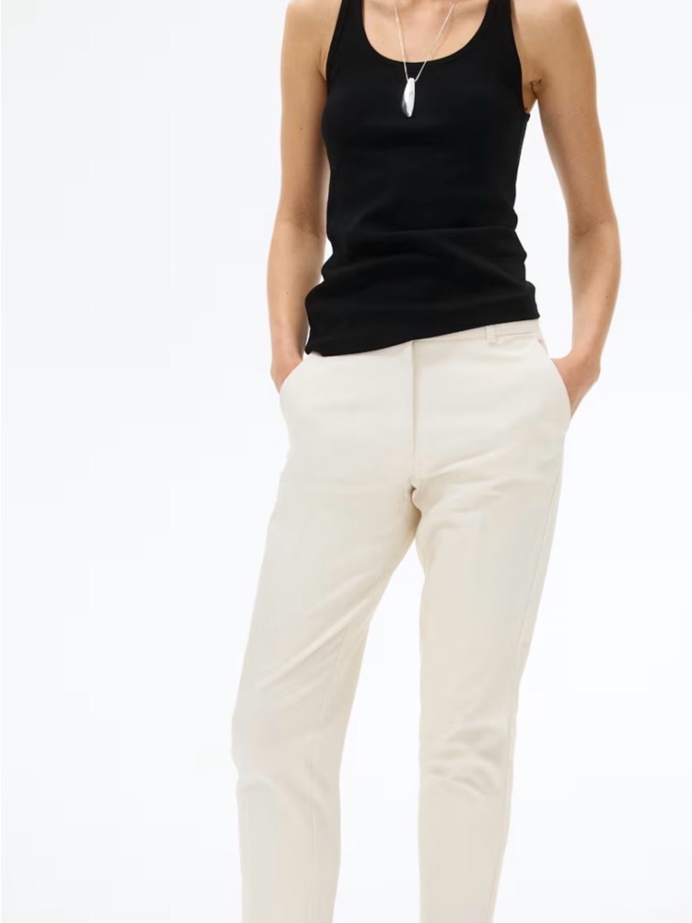 H & M Regular Waist Off White Eur 36 Size 4